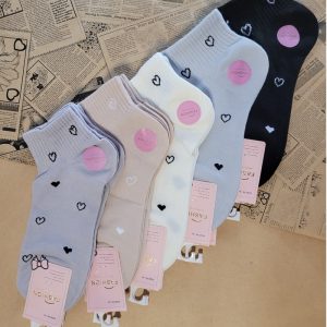جوراب زنانه قلبی فانتزی در پنج رنگ K0061
