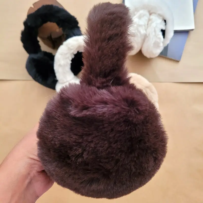 گوشگیر تدی خزدار قهوه ای تاشو k0076