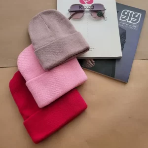 کلاه بافتنی رنگی ساده k0078